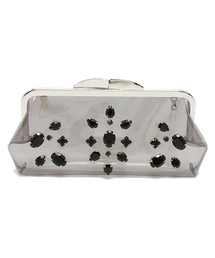 ROSE BUD | (LL ACCESSORIES)B1283 JEWEL SEE THROUGH CLUTCH BAG(クラッチバッグ)
