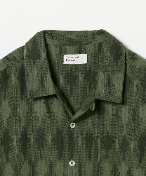 Universal Works(ユニバーサルワークス)の「Universal Works / HEAVY IKAT ガレージシャツ グリーン <MEN>(シャツ/ブラウス・メンズ・グリーン・MEDIUM)」の5枚目の写真
