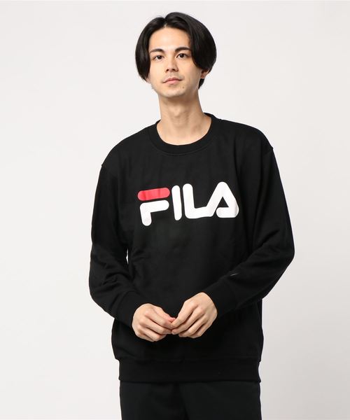 FILA(フィラ)の「【FILA/フィラ】ブランド ロゴ プリント 裏毛 スウェット トレーナー(スウェット・メンズ・ホワイト/ブラック/ネイビー/杢グレー・LL/3L/4L/M/L)」の8枚目の写真