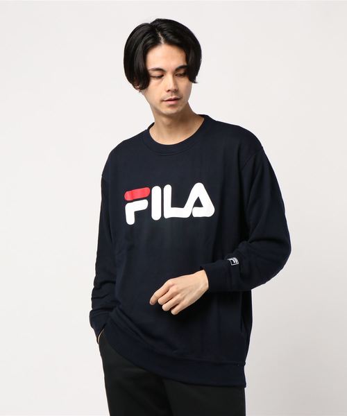 FILA(フィラ)の「【FILA/フィラ】ブランド ロゴ プリント 裏毛 スウェット トレーナー(スウェット・メンズ・ホワイト/ブラック/ネイビー/杢グレー・LL/3L/4L/M/L)」の7枚目の写真