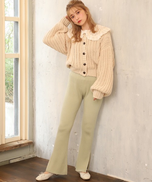 one after another NICE CLAUP（ワンアフターアナザーナイスクラップ）の「裾レースインナー（Tシャツ/カットソー・レディース・オフホワイト/アイボリー/モカ・FREE）」の6枚目の写真