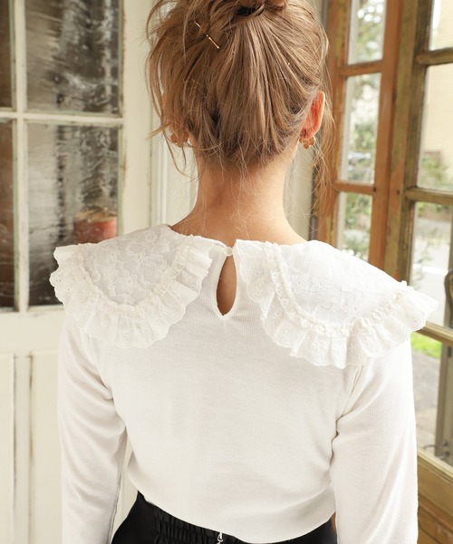 one after another NICE CLAUP（ワンアフターアナザーナイスクラップ）の「裾レースインナー（Tシャツ/カットソー・レディース・オフホワイト/アイボリー/モカ・FREE）」の10枚目の写真