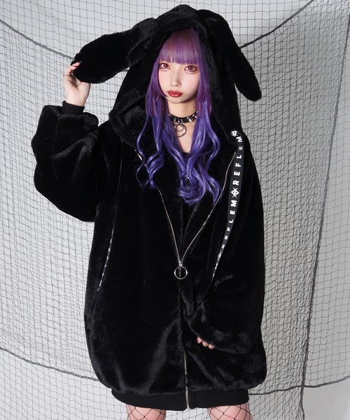 REFLEM（レフレム）の「ウサ耳BIGファーパーカー（ブルゾン