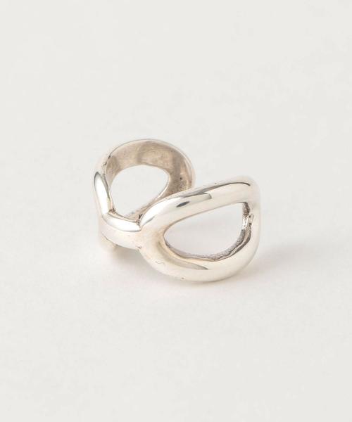 PHILIPPE AUDIBERT（フィリップ オーディベール）の「PHILIPPE AUDIBERT（フィリップオーディベール）2ring イヤーカフ SIL（イヤリング（片耳用）・レディース・シルバー・フリー）」の4枚目の写真