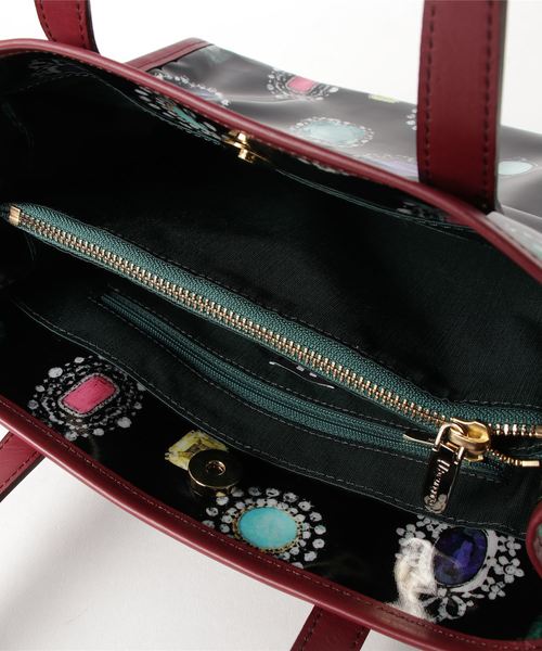 U by Ungaro（ユーバイウンガロ）の「U by Ungaro(ユーバイ ウンガロ)　ジュエル(9N)　トートS（トートバッグ・レディース・レッド/ターコイズブルー・FREE）」の4枚目の写真