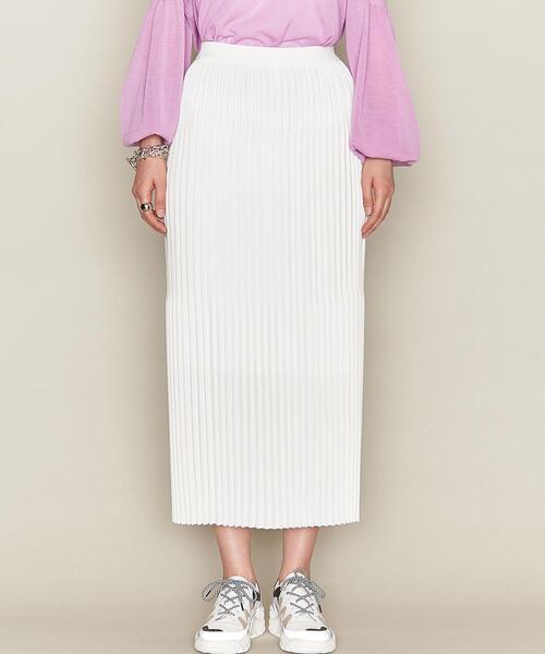 ASTRAET（アストラット）の「＜ASTRAET（アストラット）＞18G ニット プリーツスカート WHITE†（スカート・レディース・ホワイト・FREE）」の10枚目の写真