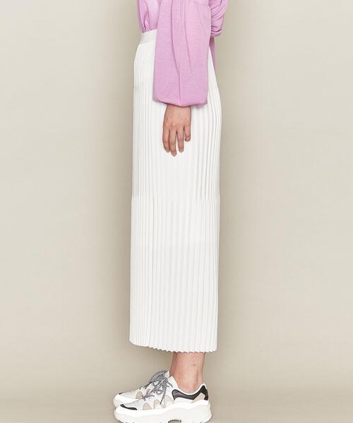 ASTRAET（アストラット）の「＜ASTRAET（アストラット）＞18G ニット プリーツスカート WHITE†（スカート・レディース・ホワイト・FREE）」の9枚目の写真