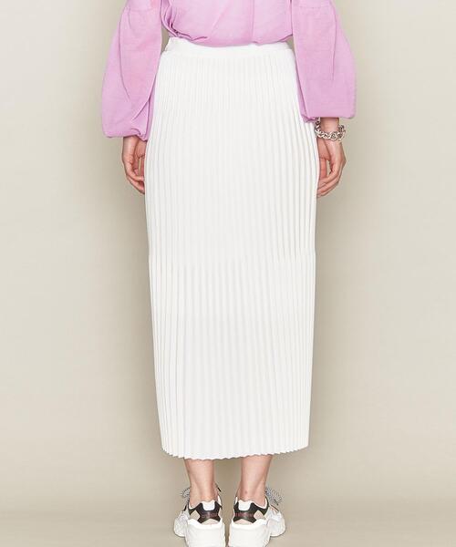 ASTRAET（アストラット）の「＜ASTRAET（アストラット）＞18G ニット プリーツスカート WHITE†（スカート・レディース・ホワイト・FREE）」の8枚目の写真