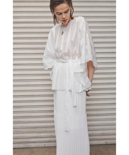 ASTRAET（アストラット）の「＜ASTRAET（アストラット）＞18G ニット プリーツスカート WHITE†（スカート・レディース・ホワイト・FREE）」の17枚目の写真