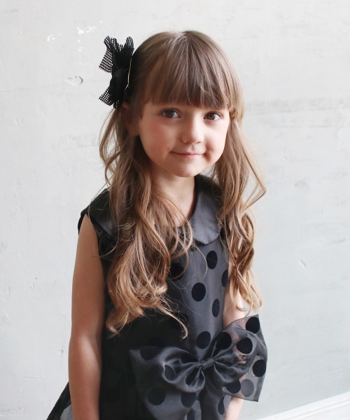 Rora(ローラ)の「ミラ ドット ドレスワンピース(2color)(ドレス・キッズ・ブラック/シャンパン・130cm/140cm/90cm/110cm/100cm/120cm)」の8枚目の写真