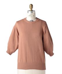 ドゥロワー DRAWER クルーネックニット1 6513-199-1027 Drawer(ドゥロワー) 7G天竺編みコットンクルーネックニット6513-199