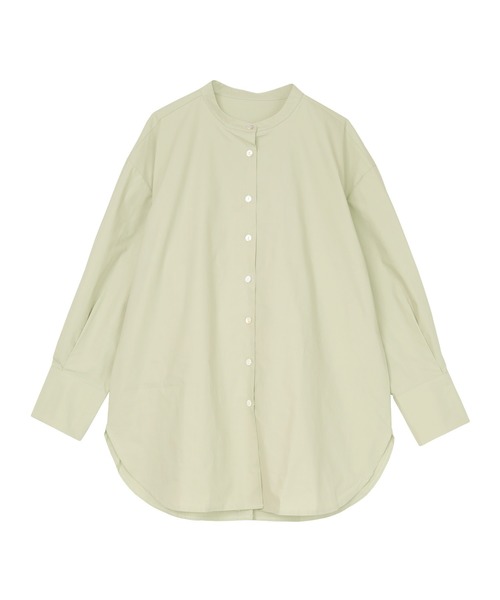 UR'S（ユアーズ）の「釦バックスリットチュニックシャツ（シャツ/ブラウス・レディース・ベージュ/オフホワイト/グリーン系その他/ストライプ/ホワイト系その他/ピンク/グレー系その他/グリーン/ホワイト×ブラック/ブルー系その他/ネイビー/ブラウン系その他/カーキ/ブルー/ブラウン・S/M/L）」の10枚目の写真