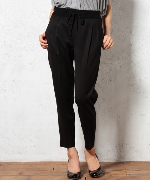 green label relaxing（グリーンレーベルリラクシング）の「GC T/R/PU RIB パンツ（その他パンツ・レディース・ブラック/ライトグレー/ネイビー・38/36/40）」の2枚目の写真