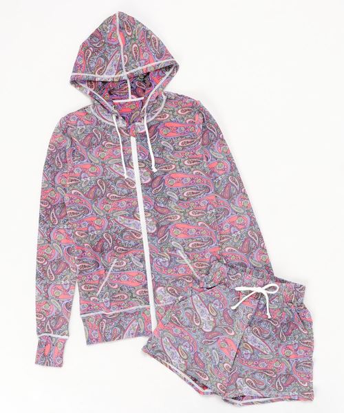 Uvカット裏プリント長袖ラッシュガード ショートパンツ上下セット ラッシュガード Lace Ladies レースレディース のファッション通販 Zozotown