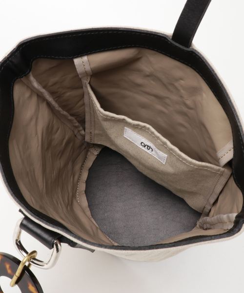arth(アース)の「【arth】LINEN BD CRUMPLE BUCKET / 【アース】(ハンドバッグ・レディース・ブラック/ベージュ・FREE)」の7枚目の写真