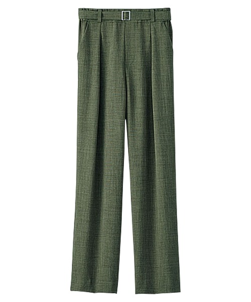 BELLUNA PLUS(ベルーナ)の「麻調ビンテージベルト付ワイドパンツ56丈(その他パンツ・レディース・ベージュ/ネイビー/カーキ/サンドベージュ・SMALL/MEDIUM/LARGE/X-LARGE/XX-LARGE/XXX-LARGE/XXXX-LARGE)」の3枚目の写真