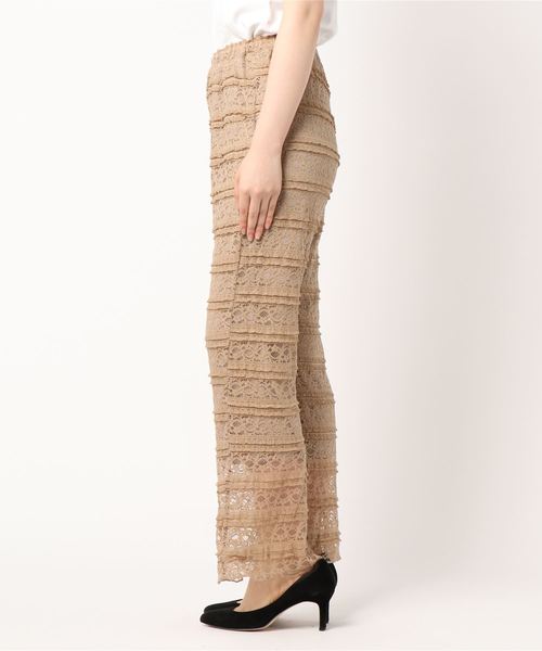 archives（アルシーヴ）の「カットレースフリルパンツ（その他パンツ・レディース・ブラック/アイボリー/モカ・MEDIUM）」の4枚目の写真