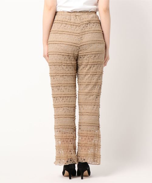 archives（アルシーヴ）の「カットレースフリルパンツ（その他パンツ・レディース・ブラック/アイボリー/モカ・MEDIUM）」の5枚目の写真