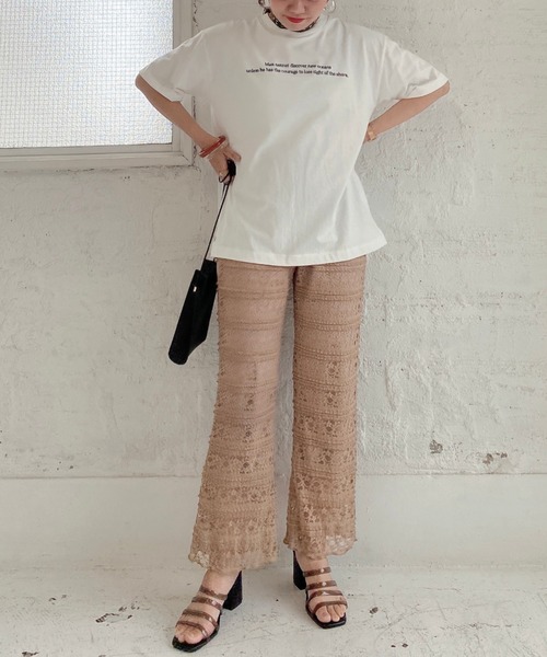 archives（アルシーヴ）の「カットレースフリルパンツ（その他パンツ・レディース・ブラック/アイボリー/モカ・MEDIUM）」の8枚目の写真