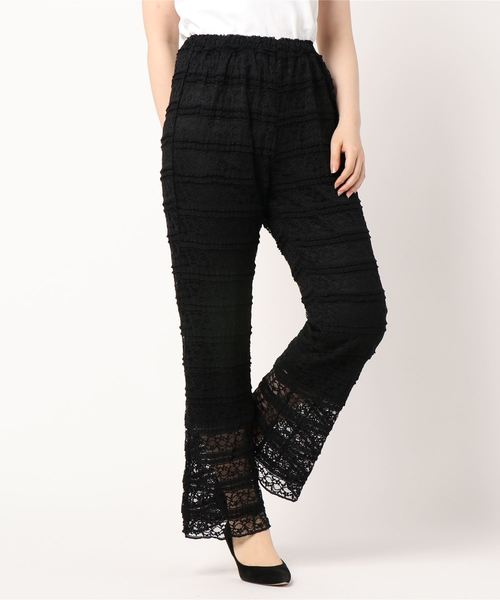 archives（アルシーヴ）の「カットレースフリルパンツ（その他パンツ・レディース・ブラック/アイボリー/モカ・MEDIUM）」の12枚目の写真