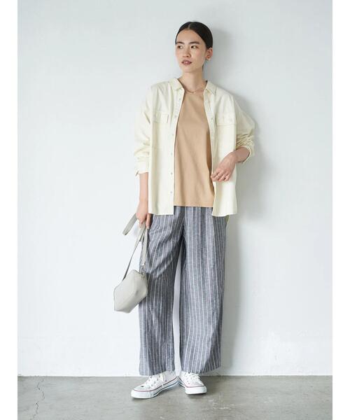 AMERICAN HOLIC（アメリカンホリック）の「CPOシャツ　〇＊（シャツ/ブラウス・レディース・インディゴブルー/カーキ/アイボリー・FREE）」の19枚目の写真