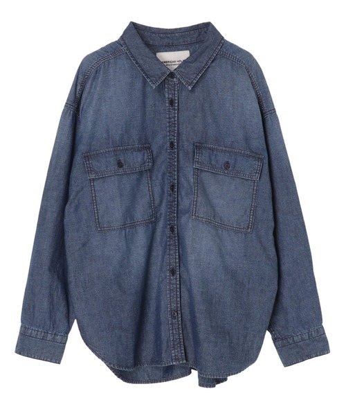 AMERICAN HOLIC（アメリカンホリック）の「CPOシャツ　〇＊（シャツ/ブラウス・レディース・インディゴブルー/カーキ/アイボリー・FREE）」の15枚目の写真