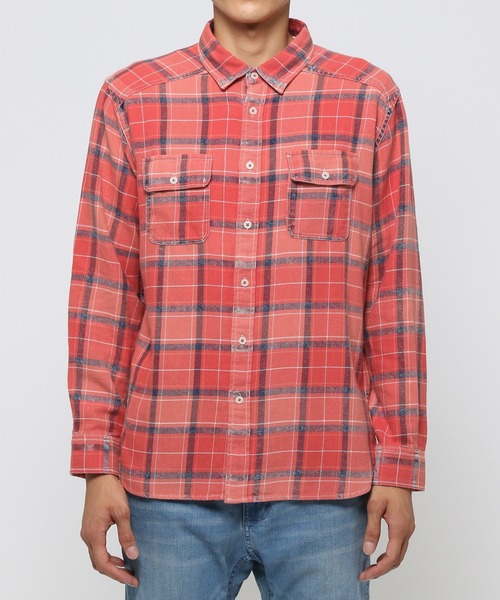 BAYFLOW（ベイフロー）の「インディゴチェックシャツ（シャツ/ブラウス・メンズ・ベージュ/ネイビー/マルーン・SMALL/MEDIUM/LARGE）」の14枚目の写真