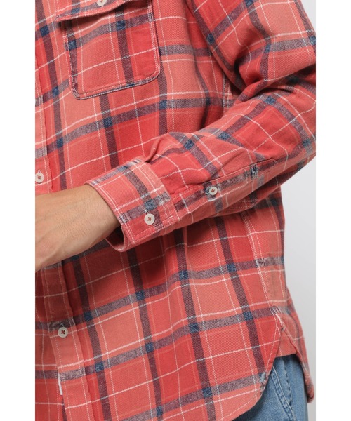 BAYFLOW（ベイフロー）の「インディゴチェックシャツ（シャツ/ブラウス・メンズ・ベージュ/ネイビー/マルーン・SMALL/MEDIUM/LARGE）」の8枚目の写真