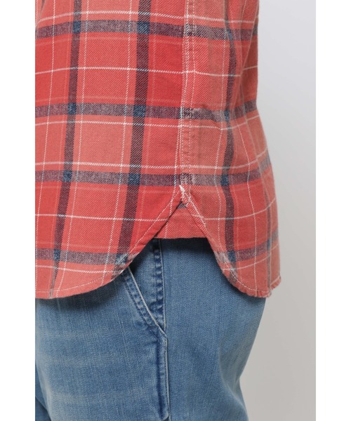 BAYFLOW（ベイフロー）の「インディゴチェックシャツ（シャツ/ブラウス・メンズ・ベージュ/ネイビー/マルーン・SMALL/MEDIUM/LARGE）」の15枚目の写真