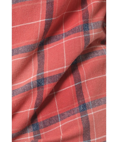 BAYFLOW（ベイフロー）の「インディゴチェックシャツ（シャツ/ブラウス・メンズ・ベージュ/ネイビー/マルーン・SMALL/MEDIUM/LARGE）」の12枚目の写真