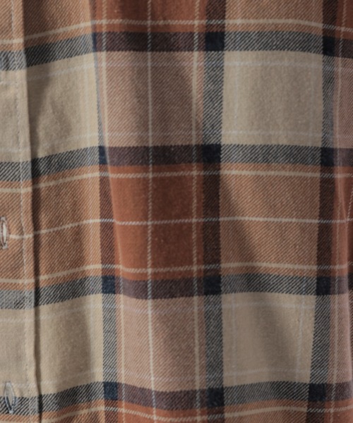 BAYFLOW（ベイフロー）の「インディゴチェックシャツ（シャツ/ブラウス・メンズ・ベージュ/ネイビー/マルーン・SMALL/MEDIUM/LARGE）」の9枚目の写真