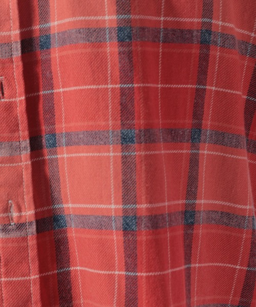 BAYFLOW（ベイフロー）の「インディゴチェックシャツ（シャツ/ブラウス・メンズ・ベージュ/ネイビー/マルーン・SMALL/MEDIUM/LARGE）」の16枚目の写真