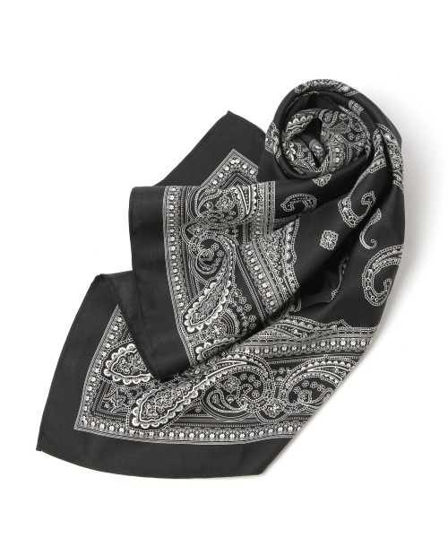 PAGEBOY（ページボーイ）の「モードペイズリースカーフ（ストール/ショール・レディース・ブラック/ブルー系その他5/オフホワイト・FREE）」の2枚目の写真