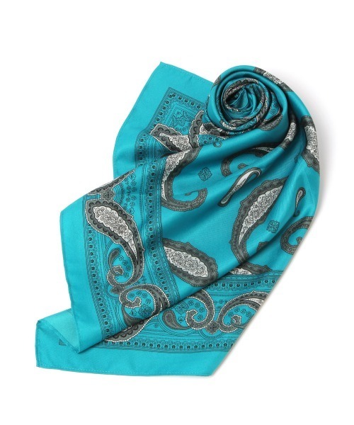 PAGEBOY（ページボーイ）の「モードペイズリースカーフ（ストール/ショール・レディース・ブラック/ブルー系その他5/オフホワイト・FREE）」の7枚目の写真