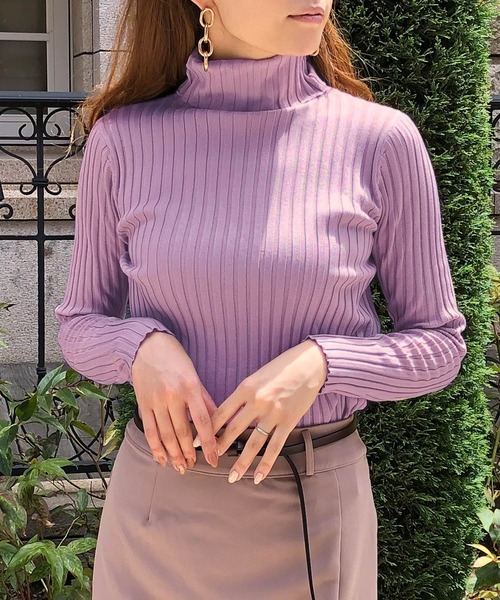 Julia Boutique(ジュリアブティック)の「ネックが選べるベーシックリブニットトップス/20510(ニット/セーター・レディース・ホワイト系その他/ブラック系その他/ベージュ系その他/レッド系その他/ホワイト系その他2/ブラック系その他2/ベージュ系その他2/レッド系その他2/ブラウン系その他/パープル系その他2/ブラウン系その他2/パープル系その他/グリーン系その他/ベージュ系1/ベージュ系2/イエロー系その他/グリーン系その他2/イエロー系その他2・ONE)」の14枚目の写真