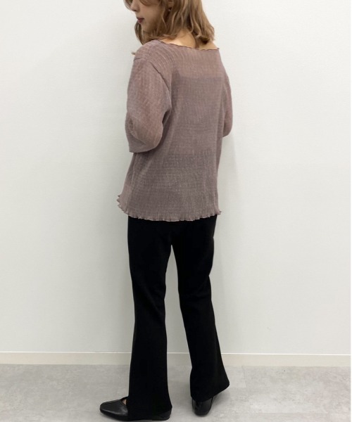 apres jour mignon（アプレジュールミニョン）の「シア―メローTシャツインナーセット【ZOZOTOWN限定アイテム】（シャツ/ブラウス・レディース・ダークブラウン/パープル/その他/アイボリー・フリー）」の11枚目の写真