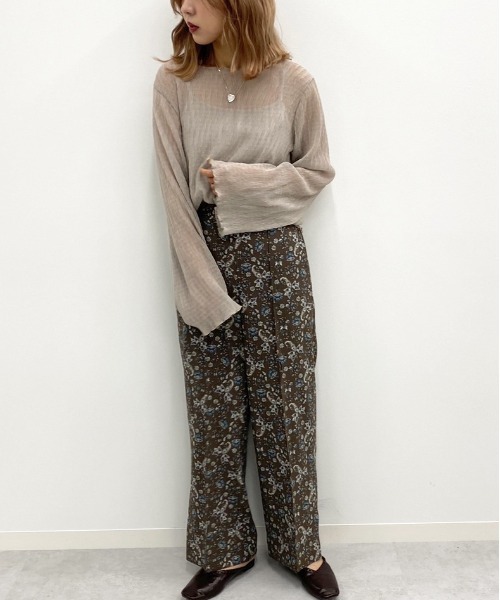 apres jour mignon（アプレジュールミニョン）の「シア―メローTシャツインナーセット【ZOZOTOWN限定アイテム】（シャツ/ブラウス・レディース・ダークブラウン/パープル/その他/アイボリー・フリー）」の17枚目の写真