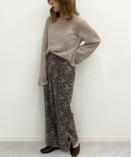 apres jour mignon（アプレジュールミニョン）の「シア―メローTシャツインナーセット【ZOZOTOWN限定アイテム】（シャツ/ブラウス・レディース・ダークブラウン/パープル/その他/アイボリー・フリー）」の18枚目の写真