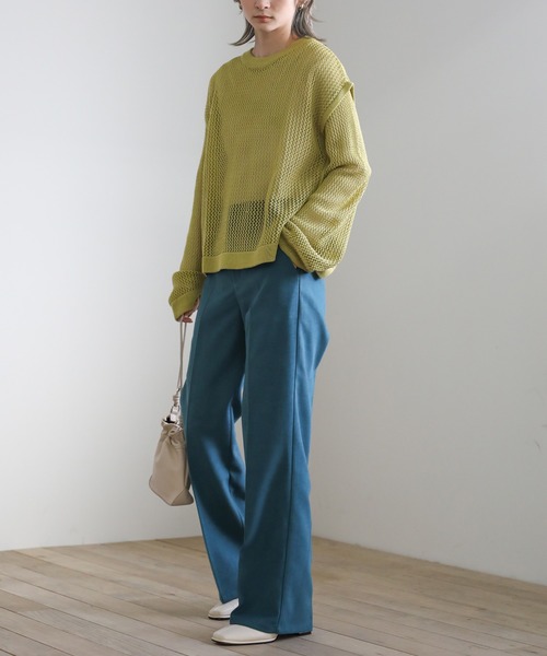 select MOCA（セレクトモカ）の「2021 SS シンプルツイルストレートパンツ（その他パンツ・レディース・ピンク/ライム/ブルー・SMALL/MEDIUM）」の16枚目の写真