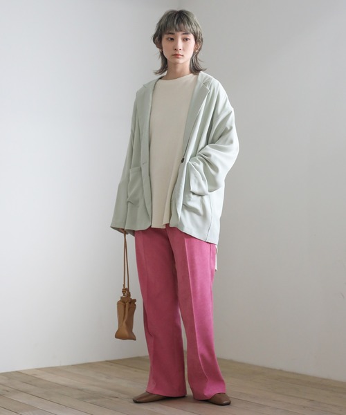 select MOCA（セレクトモカ）の「2021 SS シンプルツイルストレートパンツ（その他パンツ・レディース・ピンク/ライム/ブルー・SMALL/MEDIUM）」の11枚目の写真