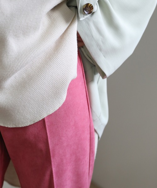 select MOCA（セレクトモカ）の「2021 SS シンプルツイルストレートパンツ（その他パンツ・レディース・ピンク/ライム/ブルー・SMALL/MEDIUM）」の12枚目の写真