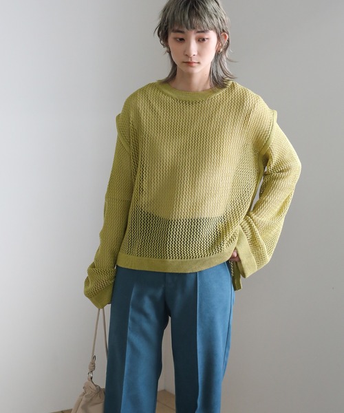 select MOCA（セレクトモカ）の「2021 SS シンプルツイルストレートパンツ（その他パンツ・レディース・ピンク/ライム/ブルー・SMALL/MEDIUM）」の17枚目の写真