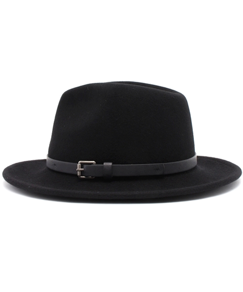 ROSE BUD（ローズバッド）の「(BDH HAT)B0269007 WOOL FELT HAT W/BELT（ハット・レディース・ブラック/グリーン・ONE SIZE）」の8枚目の写真