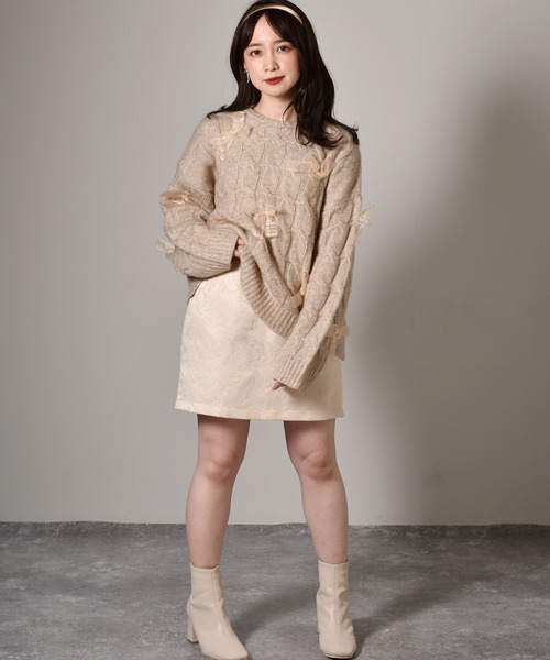 エムズミニリボン付ニット(黒) エムズミニリボン付ニット(黒)