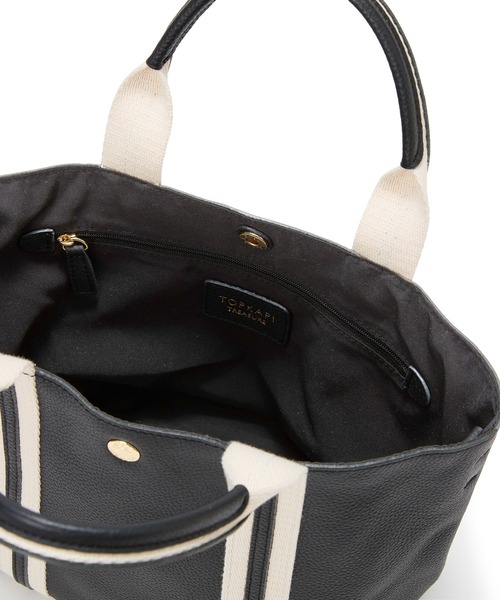 【美品】TOPKAPI ソフトシュリンク テープコンビ　ミニ トート ソフトシュリンク テープコンビ ショルダー ミニ トート バッグ