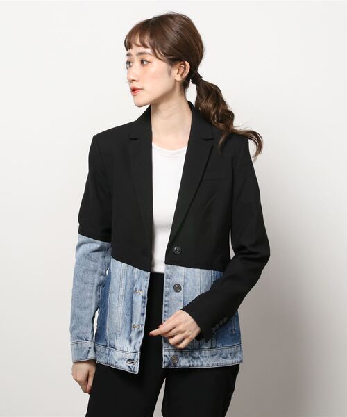 ハイブリッド スリムブレザー テーラードジャケット スリムブレザー Desigual デシグアル のファッション Desigual デシグアル の テーラードジャケット ハイブリッド Eire テーラードジャケット