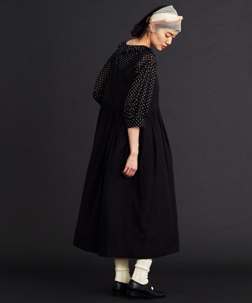 Malle（マル）の「malle リヨセルラミーローンジャンパースカート（ワンピース・レディース・ブラック/ネイビー・FREE）」の12枚目の写真