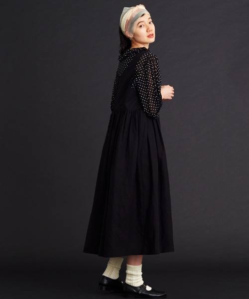 Malle（マル）の「malle リヨセルラミーローンジャンパースカート（ワンピース・レディース・ブラック/ネイビー・FREE）」の13枚目の写真