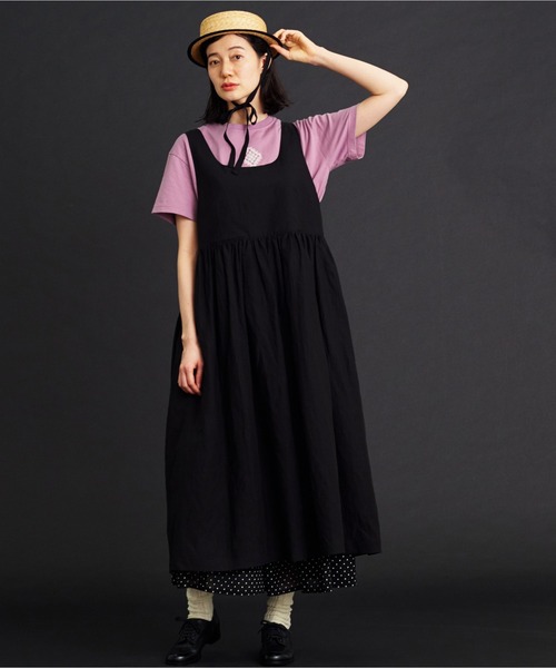 Malle（マル）の「malle リヨセルラミーローンジャンパースカート（ワンピース・レディース・ブラック/ネイビー・FREE）」の21枚目の写真