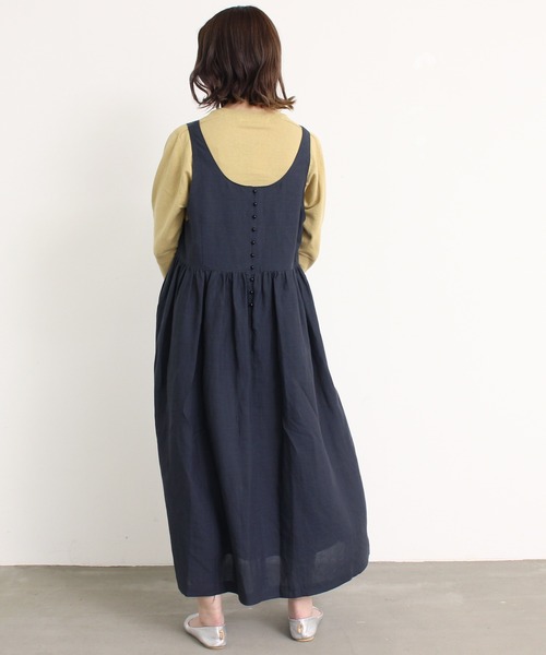 Malle（マル）の「malle リヨセルラミーローンジャンパースカート（ワンピース・レディース・ブラック/ネイビー・FREE）」の5枚目の写真